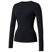 Womens Long-sleeve Stretchy Quick-drying Bare-feel Yoga Wear