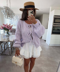 Loose Cardigan Sweater Women's Three-quarter Sleeve Coat