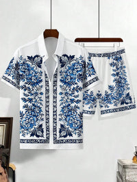 Retro Flower Pattern 3D Digital Printing Suit