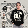 Gothic-style Streetwear Mens Long-sleeve Hooded Sweatshirt