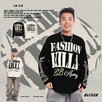 Gothic-style Streetwear Mens Long-sleeve Hooded Sweatshirt