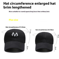 Plus Size Hat Women's Sports Casual Peaked Cap Big Head Circumference