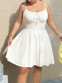 Plus-size Womens Summer White Slip Dress