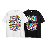 INF Men's Clothing Skateboard Bear Street Printing T-shirt