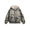Cotton-padded Jacket Male And Female Personality Hooded Simple Fur Collar Coat