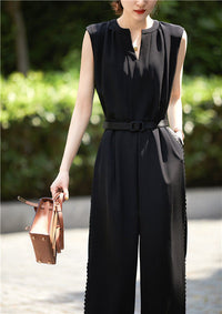 Elegant Pure Color Slimming Jumpsuit For Women