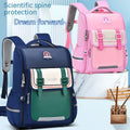 One-piece Open Spine Protection Children's Schoolbag Lightweight