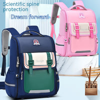 One-piece Open Spine Protection Children's Schoolbag Lightweight