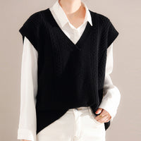Women's Korean-style Knitted Sweater V-neck Vest