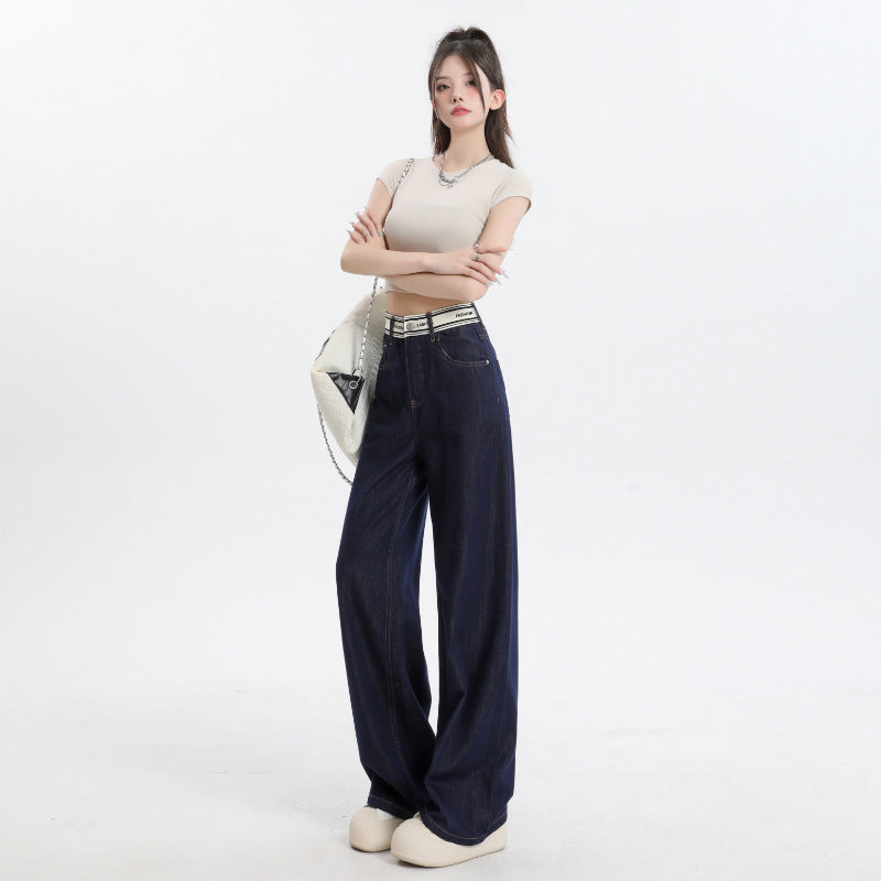 Women's Summer Thin Straight Wide-leg Pants