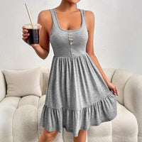 Sleeveless Spaghetti-strap Dress For Women