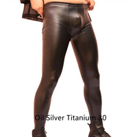 Sexy Men's Skinny Leather Pants Fashion Latex Ammonia Waterproof