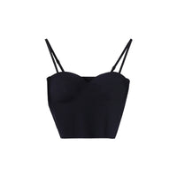 Ice-silk Seamless Camisole With Chest Pads Figure-flattering Outerwear