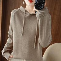 Ladies Hooded Bottoming Shirt Casual Sweatshirt