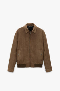 Men's Suede Lapel Jacket