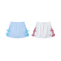 Women's Embroidered Bow Splicing Skirt