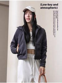 American High Street Design Sense Hooded Fleece Lined Sweater