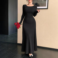New Sexy Long-sleeve Dress Figure-flattering And Slimming Lace