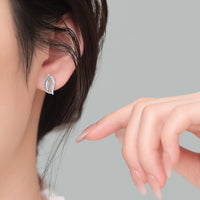 Micro Inlaid Zircon Unique Geometric Ear Clip