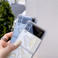 Mobile Case Folding Screen Zflip3 Transparent Protective