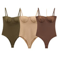 Slim-fit Slimming High Waist Silk Satin Textured Underwear Jumpsuit