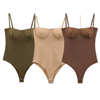 Slim-fit Slimming High Waist Silk Satin Textured Underwear Jumpsuit