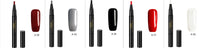 5pcs Nail Polish Pen 3 In 1 One Step Glue Pen Multicolor