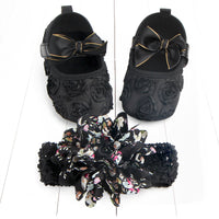 Children's photo shoot headwear baby shoes set