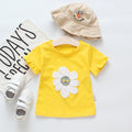 Small And Medium Girls' One-piece Short Sunflower Short Sleeves