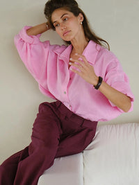Women's Long Sleeve Ruffle Blouse Blouse