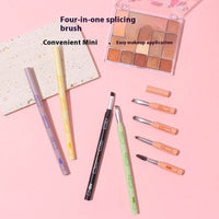 Multifunctional All-aluminum Tube Four-cut Makeup Brush Makeup Tools