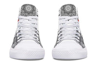 Fashion Printed Couple High Top Canvas Shoes