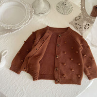 Knitted Cardigan Sweater Solid Color Simple Wool Top