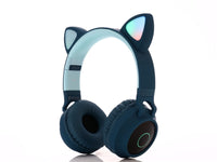 Cartoon Head-mounted Cat Ears Gaming Wireless Bluetooth Headset
