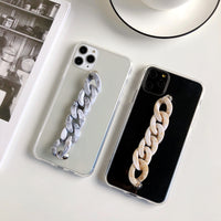 Wrist chain transparent phone case