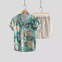 Men's Printed Casual Style Short Sleeve Shirt Outfit