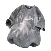 Short-sleeve Washed-and-distressed T-shirtbase Layer