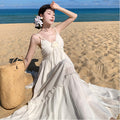 Women's Simple Pure White Casual Dress