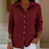 Button-front Knitted Cardigan With A Lapel Neckline