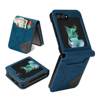 Folding Phone Case Patchwork Retro Pattern Multi-card Flip