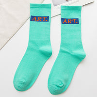 Lettered breathable tall socks