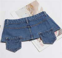 Fashionable All-match Denim Girdle With Women's Decoration