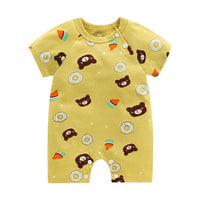New Summer Baby''s One-piece Clothes Harbin Clothes Newborn Baby Cotton Short Sleeve thin Crotch Crawling Clothes Wholesale