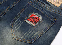 Hole Patch Jeans Men's Flanging