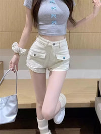 Spicy Girl Denim Shorts American-style Low-rise