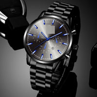 Men's Stainless Steel Fashion Calendar Quartz Watch