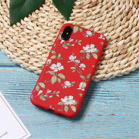 Compatible with Apple , Literary Floral All Inclusive Mobile Phone Case