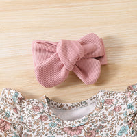 Girls Sweet Flower Flying Sleeve Top