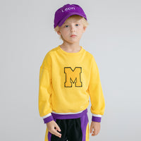 Boys' sweater with crew neck letters