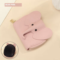 Leather Organ Card Holder Bags Creative Elephant Zipper Wallet Fashion Bag